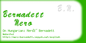bernadett mero business card